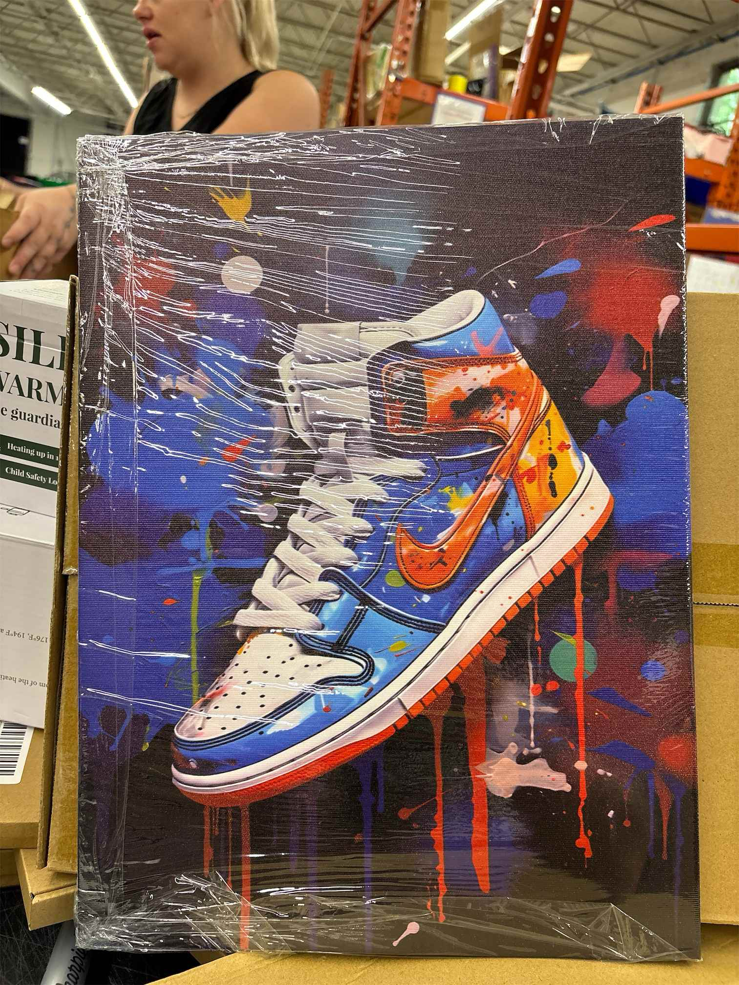 banksy sneaker art (12x16)