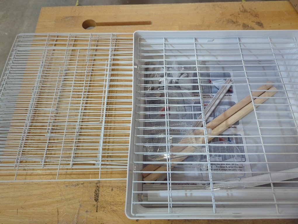 Basic Bird Cage, 24.8inch Parrot Cage (24.8 x 14.6 x 11),Bird Cage with Ladder, Horizontal Bar, 2 Feeders, and Swing