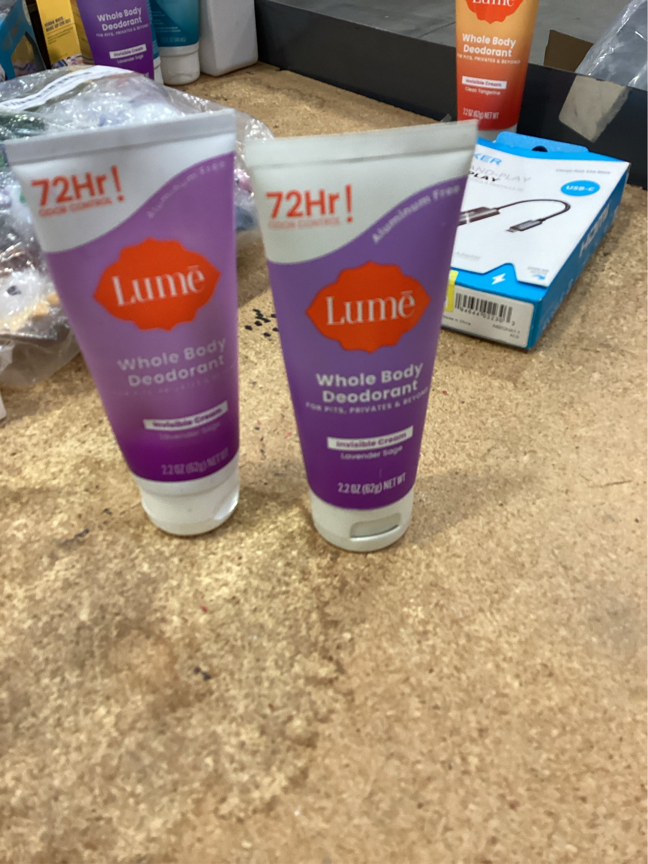 Lume Whole Body Women's Deodorant - Invisible Cream Tube - Aluminum Free  2 pack