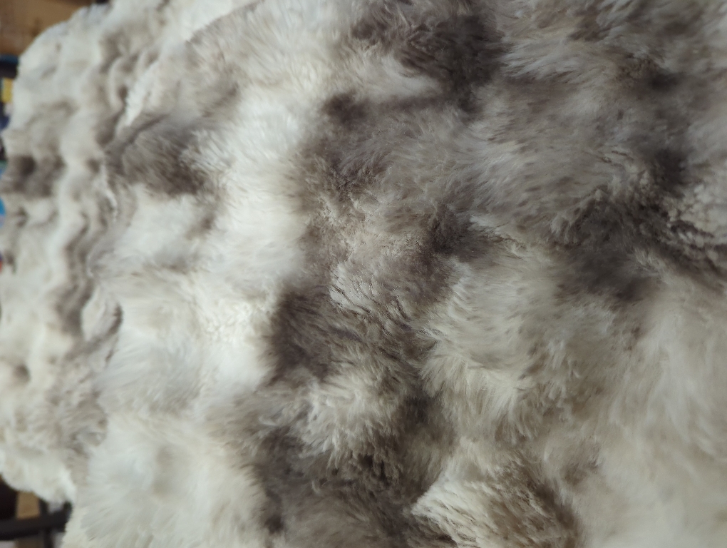 COOVA Faux Fur Throw Blanket for Couch, Cozy Soft and Fuzzy Plush Rabbit Fur Bubble Blanket for Sofa Bedroom Living Room, 50x60 Inches Tie Dye Brown