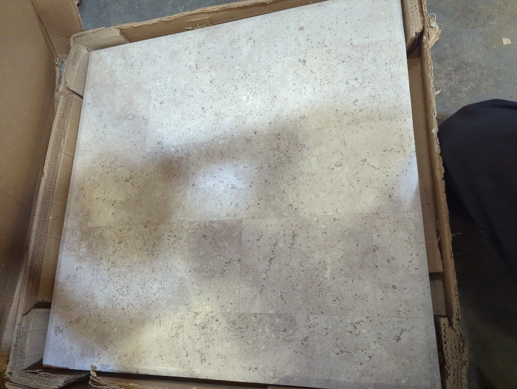 Bernhardt Cordova Side Table Top in Travertine Stone - 460111T (Table Top Only)