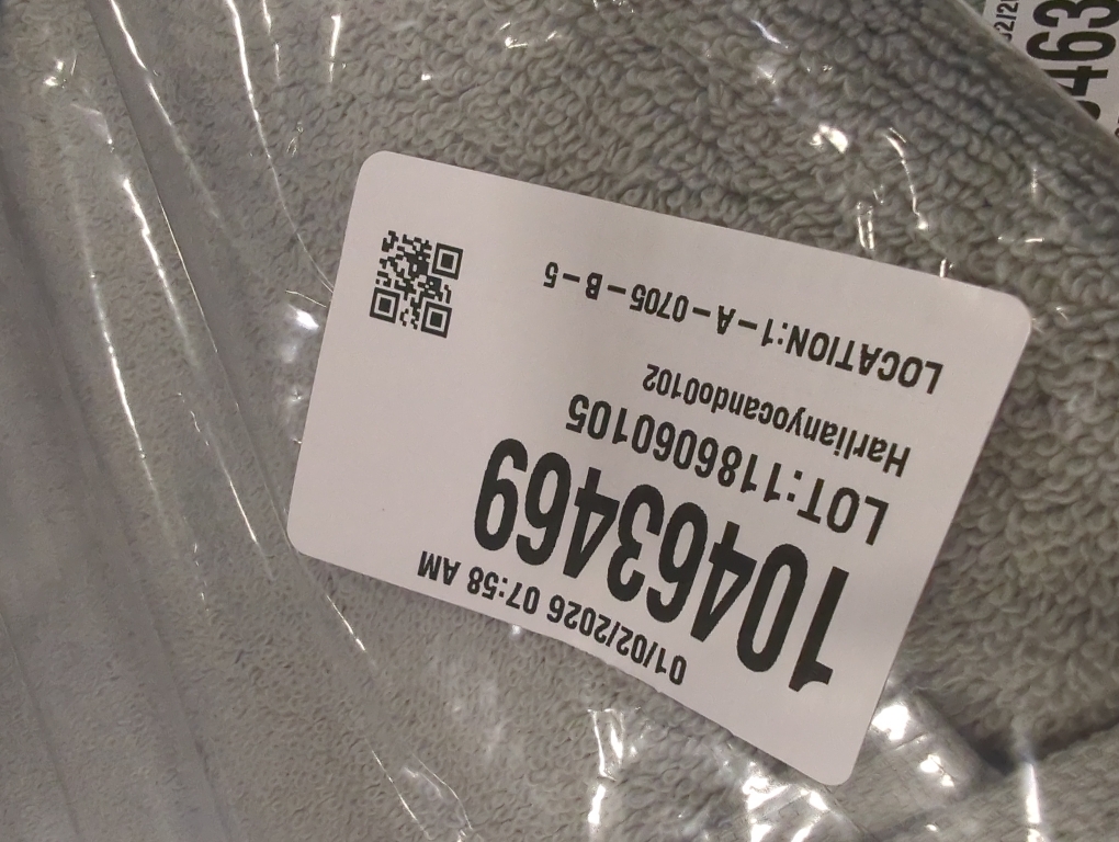 3 Pcs Haven Organic Cotton Terry Bath Towel in Harbor Mist Grey