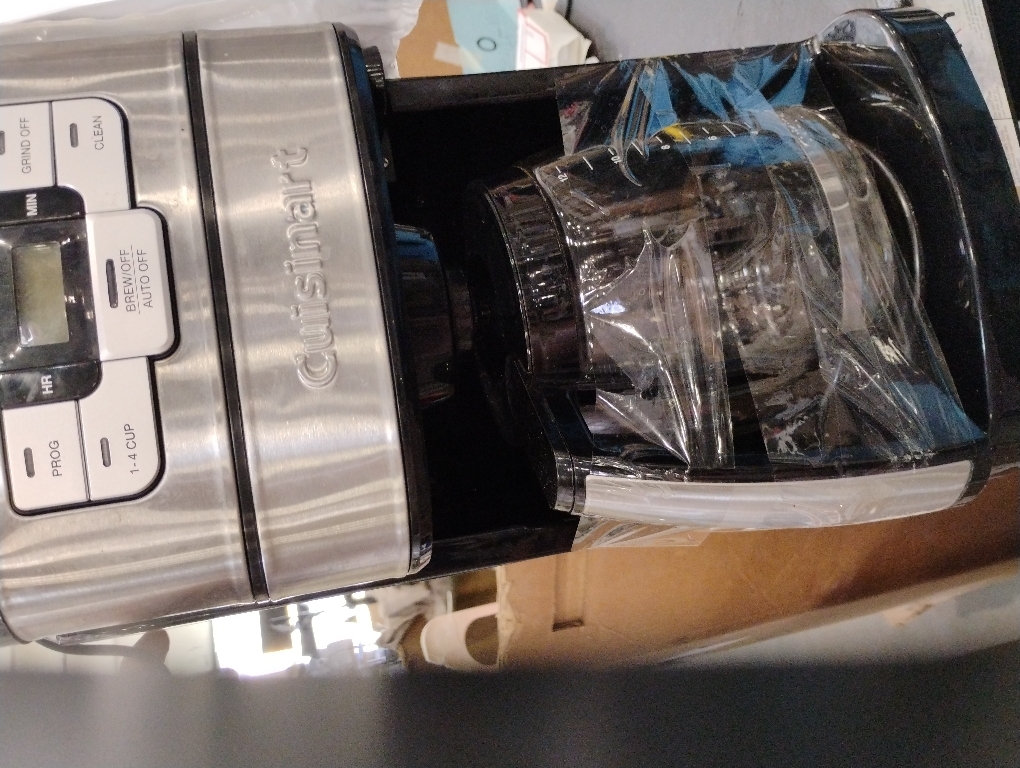 Cuisinart Automatic Grind & Brew 12-Cup Coffee Maker with Blade Grinder, Programmable Coffee Machine Glass Carafe with 1-4 Cup Setting, Brew Pause, Grind-Off Option, DGB-400NAS, Black/Stainless Steel