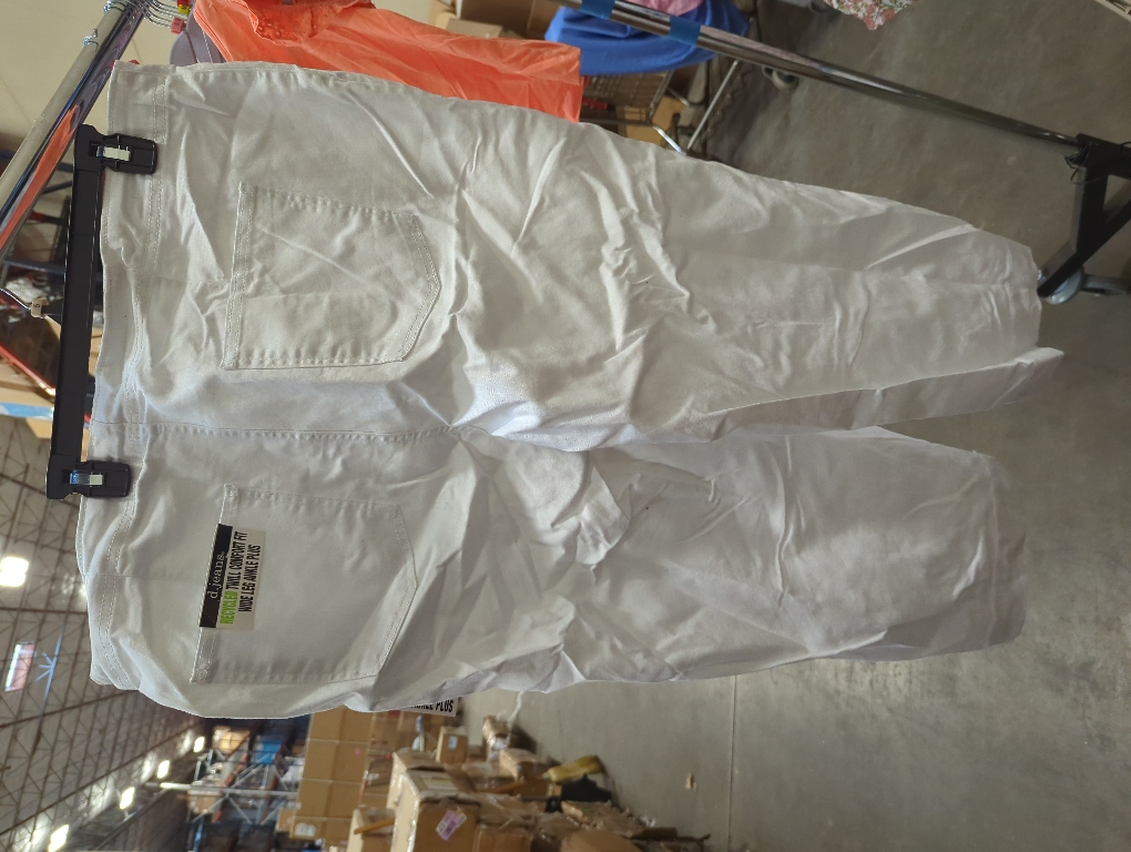 D. Jeans Plus Twill Comfort Fit Wide Leg Ankle Pant