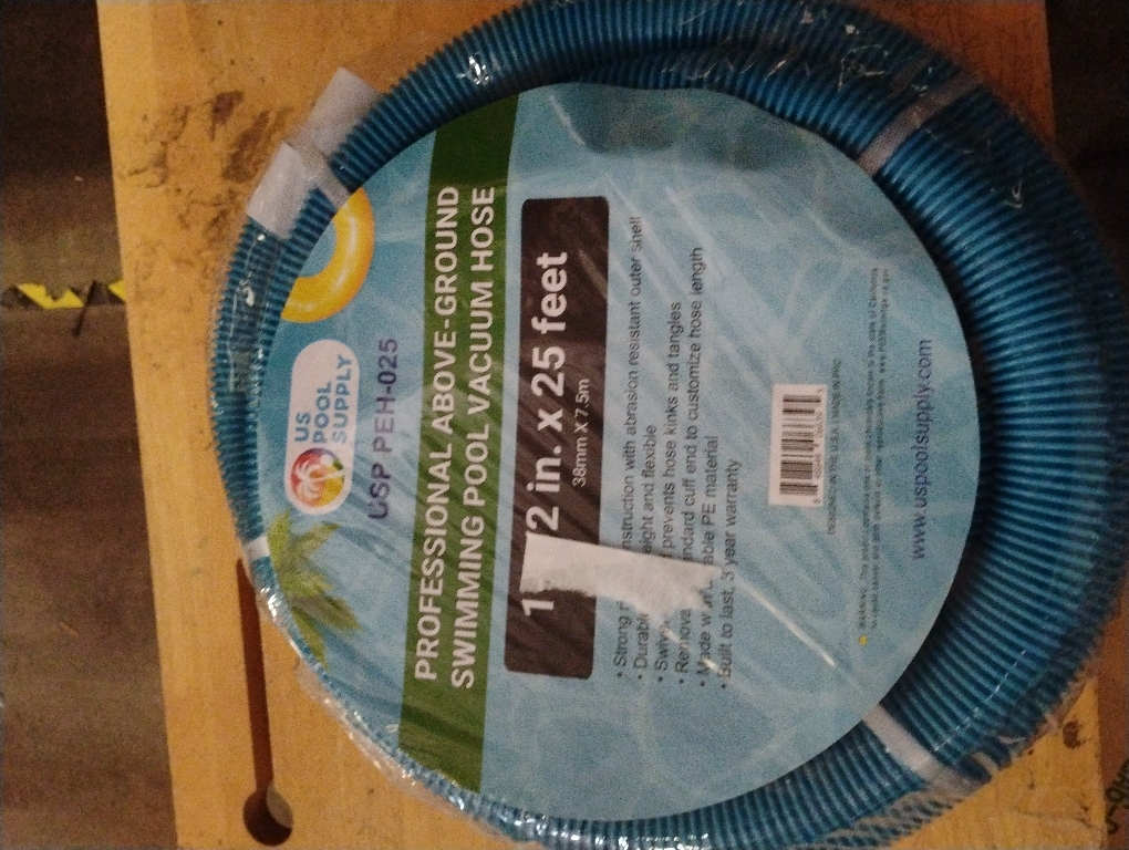 U.S. Pool Supply 1-1/2 x 25 Foot Professional Above Ground Swimming Pool Vacuum Hose with Swivel Cuff - Removable Cuff, Cut to Fit - Compatible with Filter Pumps, Filtration Systems, Chlorinators‼️light dirt and good condition‼️