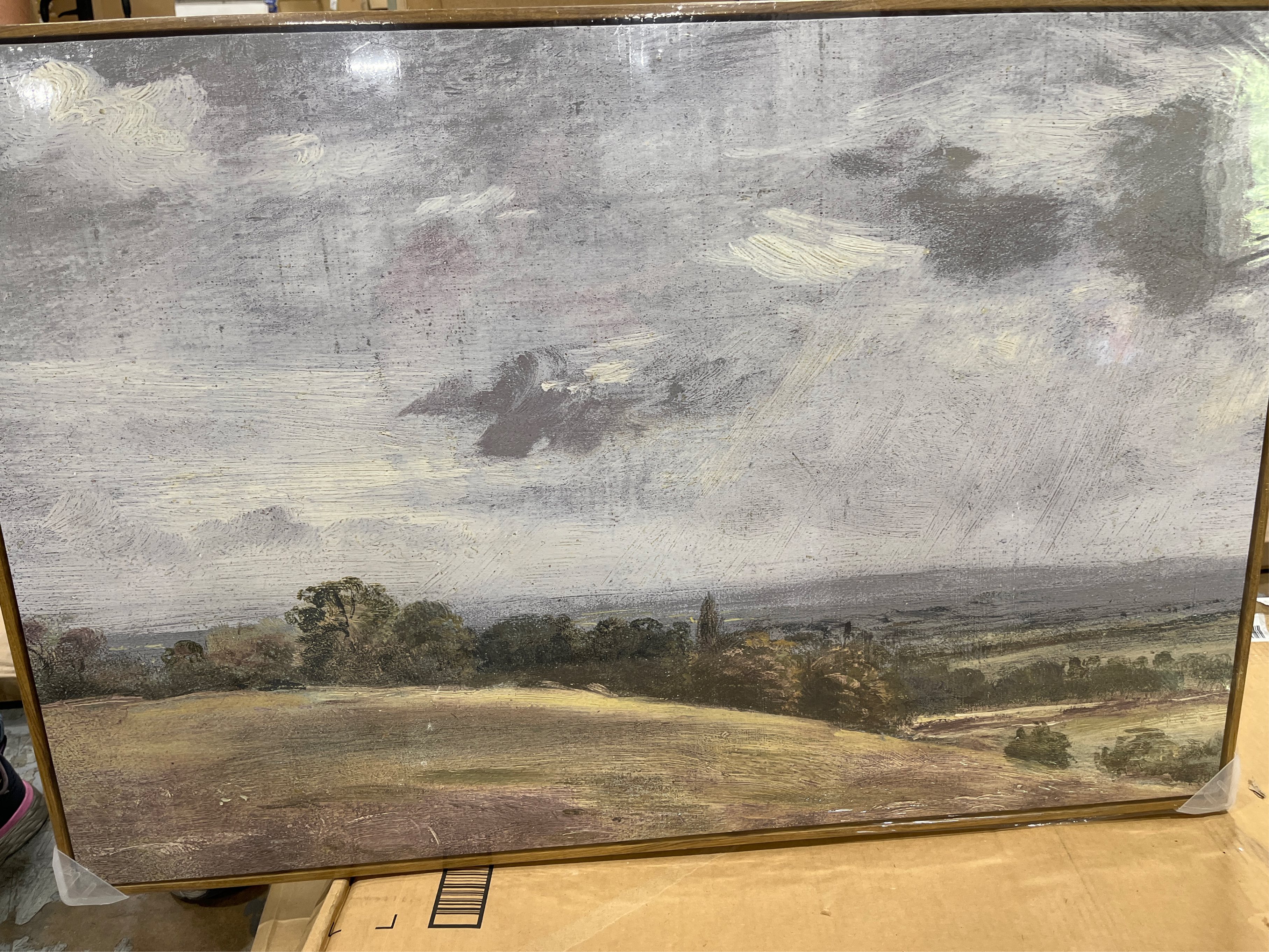 InSimSea Framed Canvas Wall Art Vintage Decor, WildField Landscape Painting Wall Decor, Modern Farmhouse, Rustic Wall Art for Living Room Bedroom, French Country Decoration, 24x36