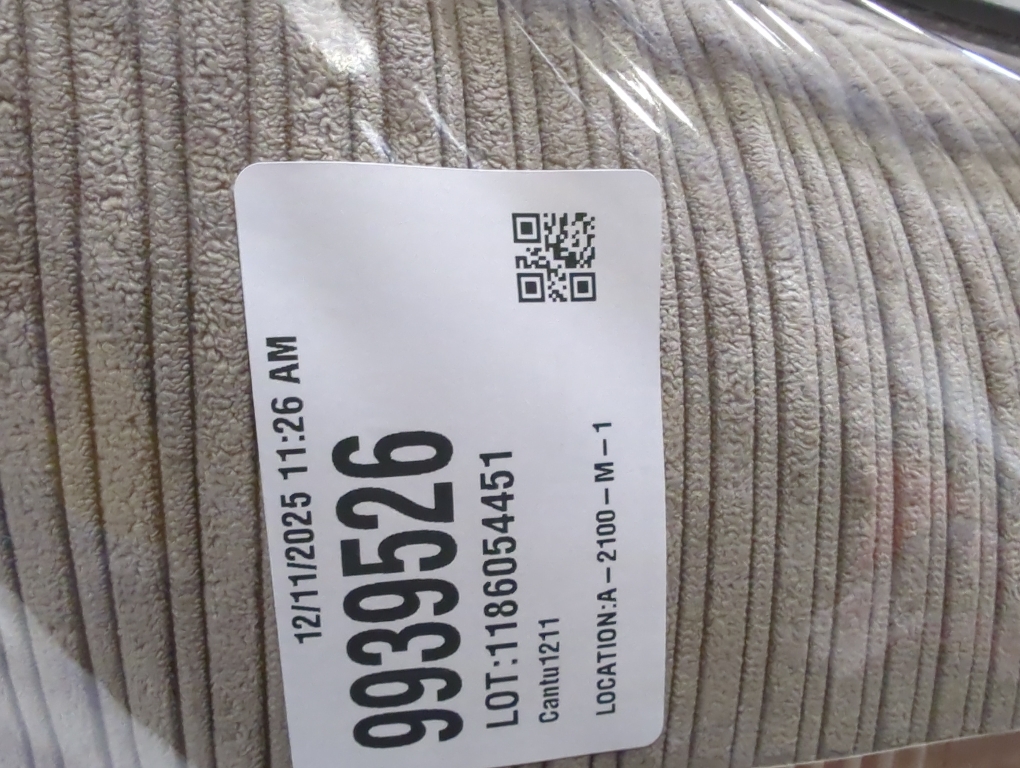 Queen Madison Park Cozy Comforter Set Casual Blocks Design All Season, Matching Bed Skirt, Decorative Pillows, Dallas Corduroy, Taupe Brown, 7 Piece