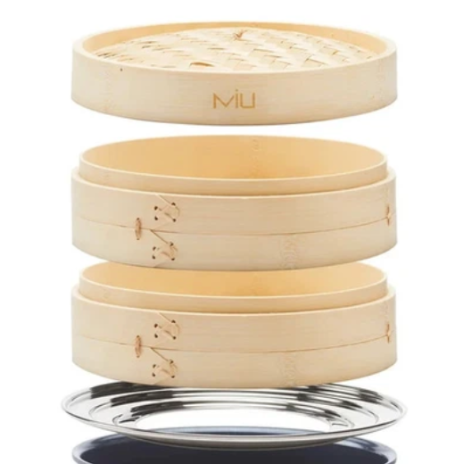 MIU 10 2-Tier Bamboo Steamer Basket 10 NEW