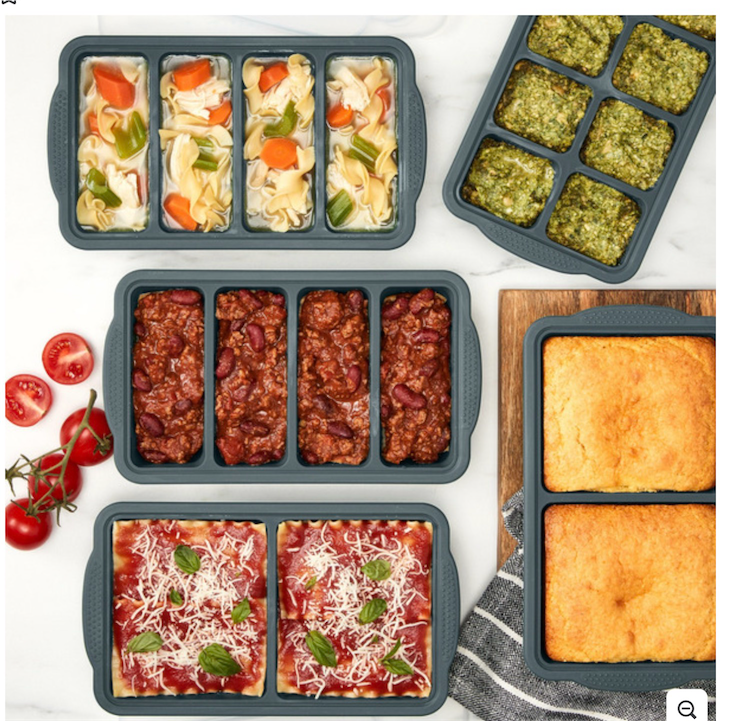 MIU Silicone Freezer Trays with Lids, 5-pack, Assorted Colors