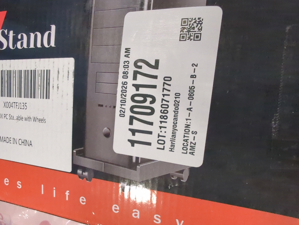 PC Stand, PC Holder Under Desk, Computer Desktop Universal Adjustable with Wheels