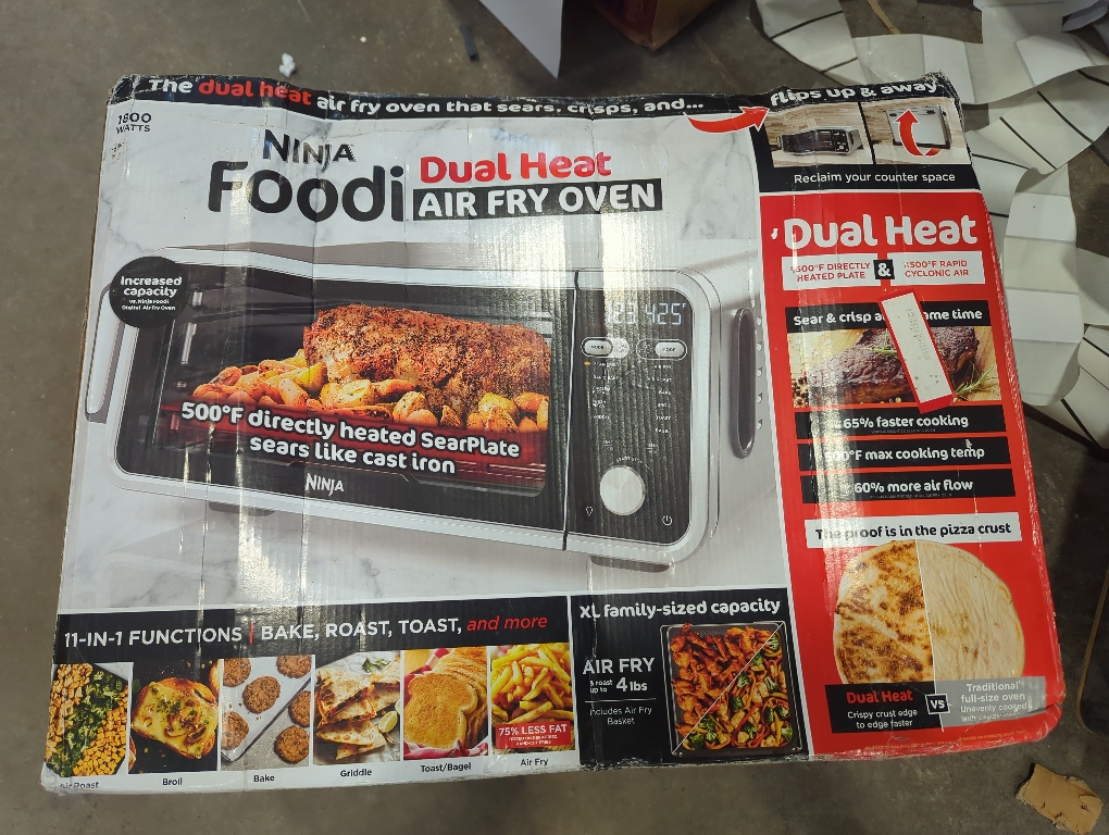 Ninja - Foodi Convection Toaster Oven with 11-in-1 Functionality with Dual Heat Technology and Flip functionality - Silver