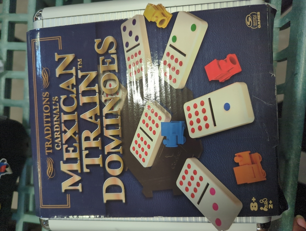 Spin Master Games Mexican Train Dominoes Set in Metal Case Classic Game