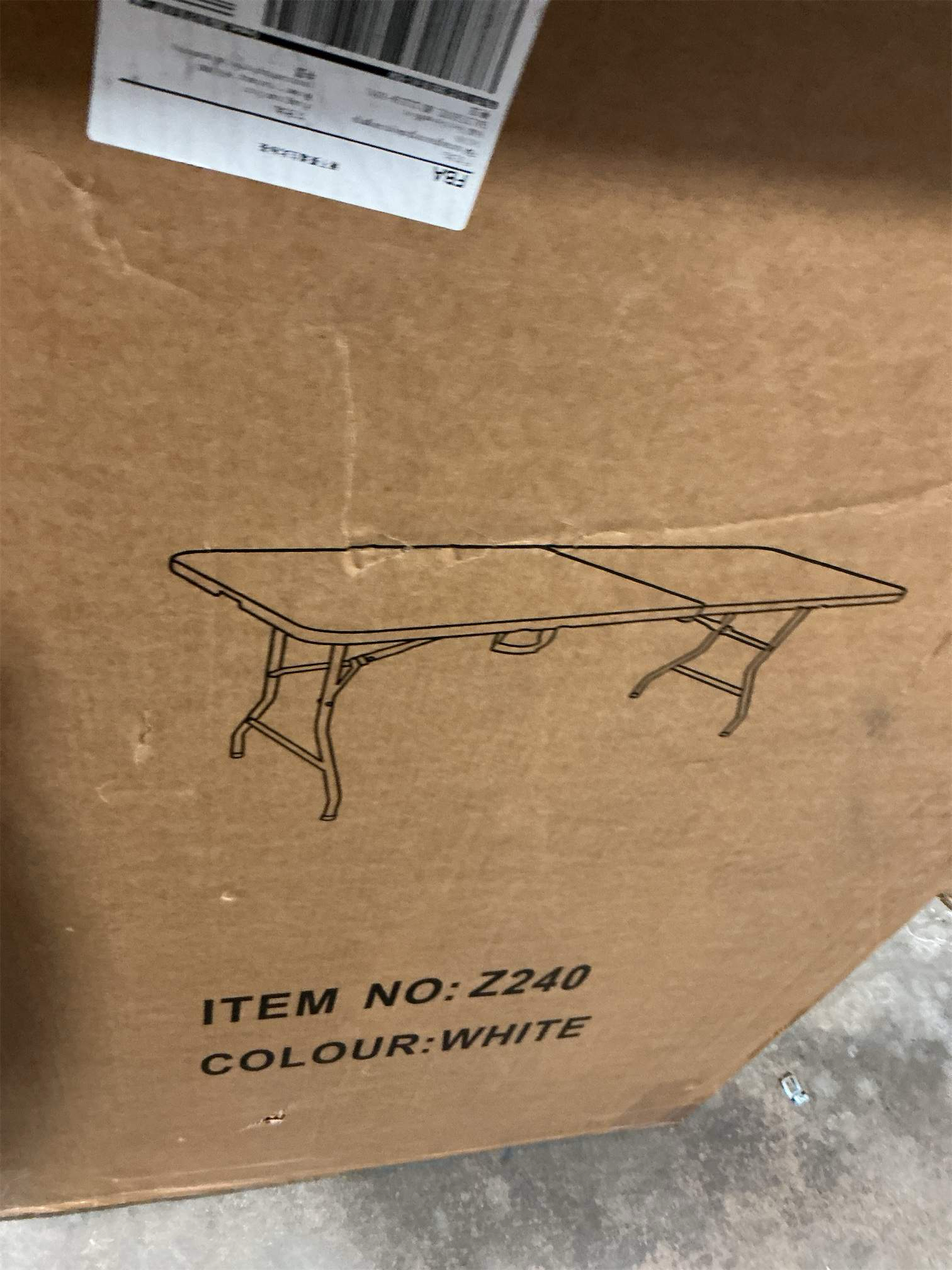 Folding Table 6ft - Heavy Duty Plastic Table with Handle, Foldable & Portable, Fold-in-Half Utility Tables for Outdoor, Dining, Wedding, Events, Indoor, Picnic, Camping, Party (White)