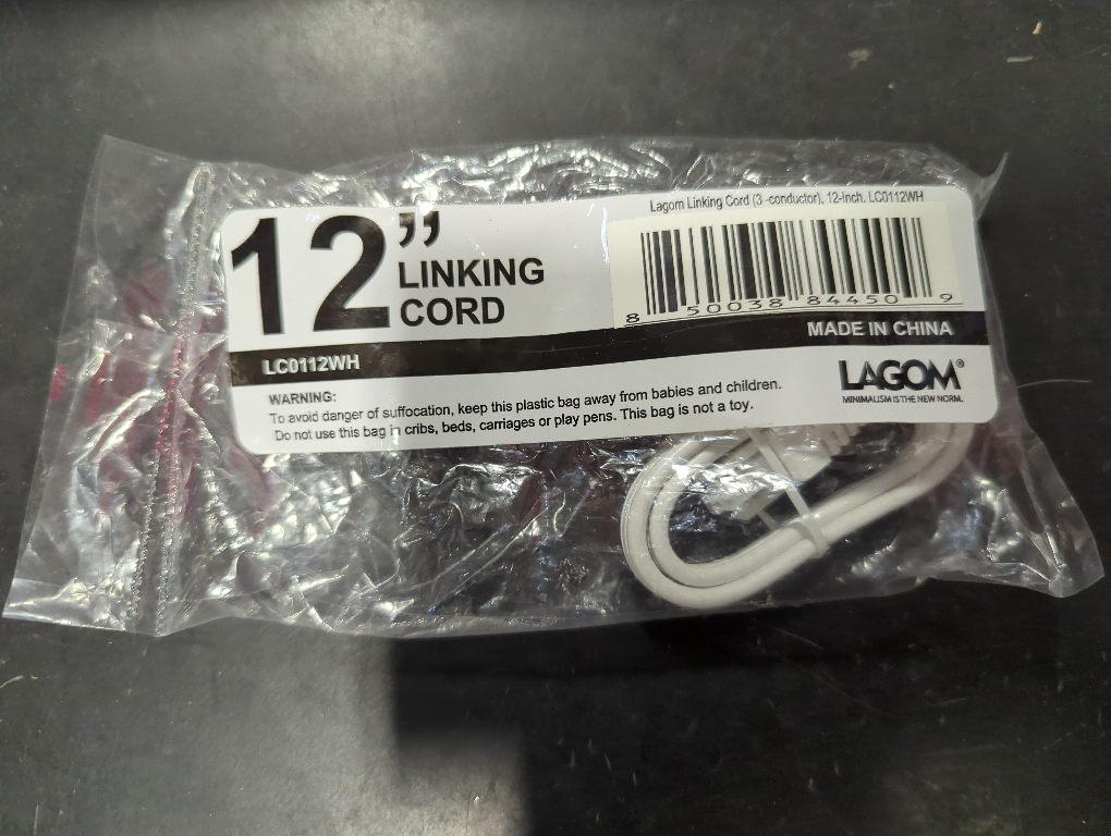 Lagom 12 Linking Cord White (3 Conductor)