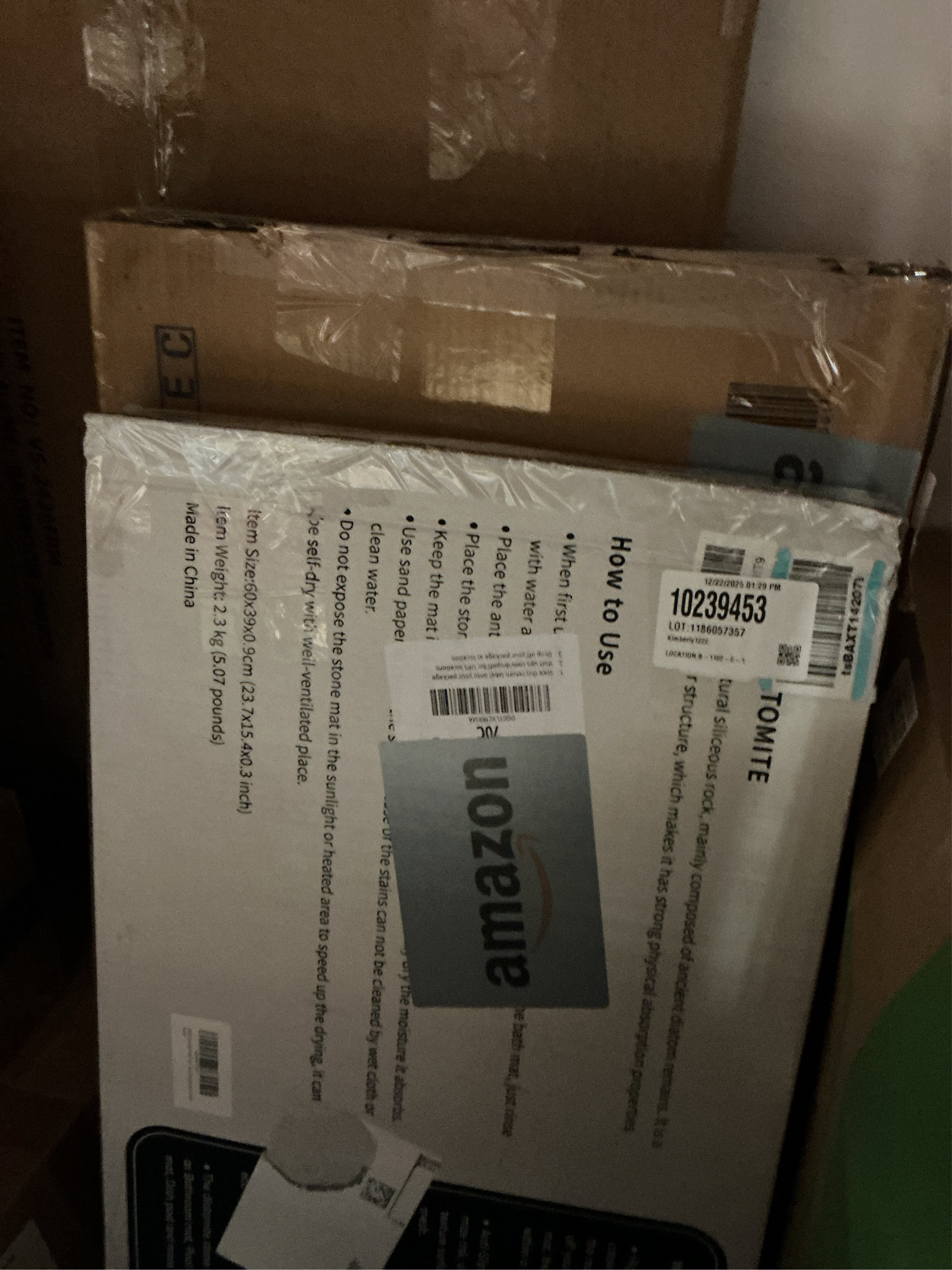 Stone Bath Mat Diatomaceous Earth Shower Mat Non-Slip Super Absorbent Diatomite Stone Mats for Bathroom Floor Quick-Drying Easy to Clean (24''*16'' Grey)