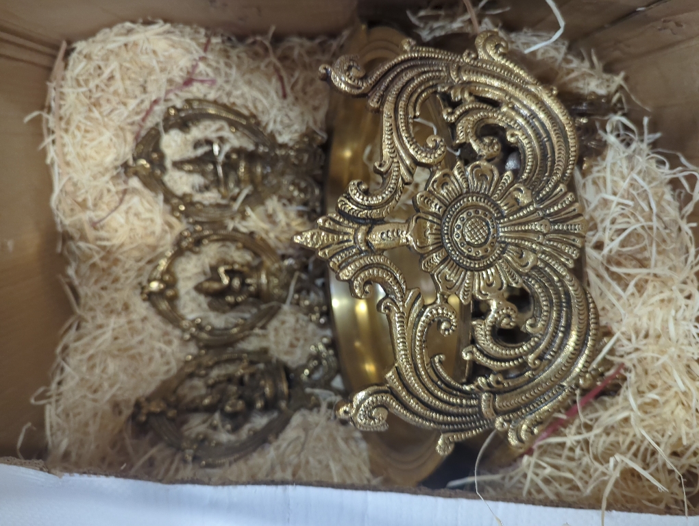 eSplanade - Brass Laxmi Ganesh Saraswati Urli Traditional Bowl Showpiece - | Home Decor | Vastu for Home