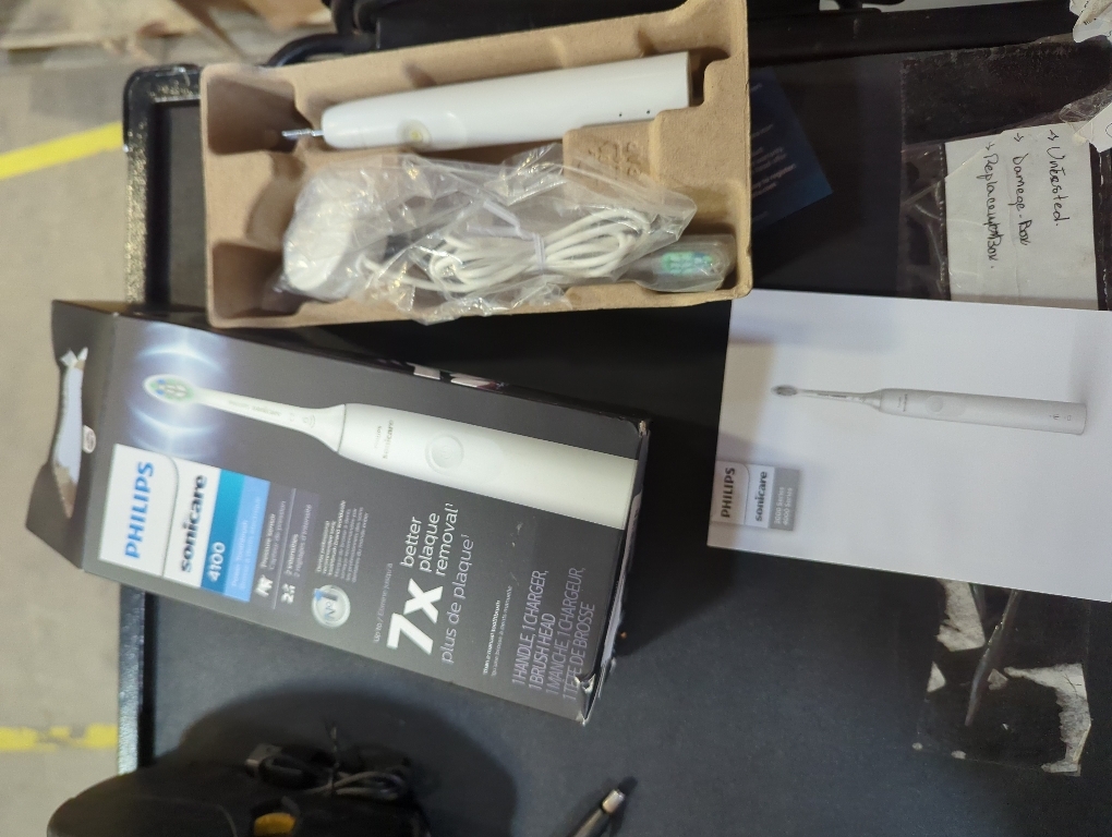 Philips Sonicare 4100 Rechargeable Electric Toothbrush, with Pressure Sensor, 2 Intensity Settings, SmarTimer and QuadPacer, 14-Day Battery Life, White, Model HX3681/23