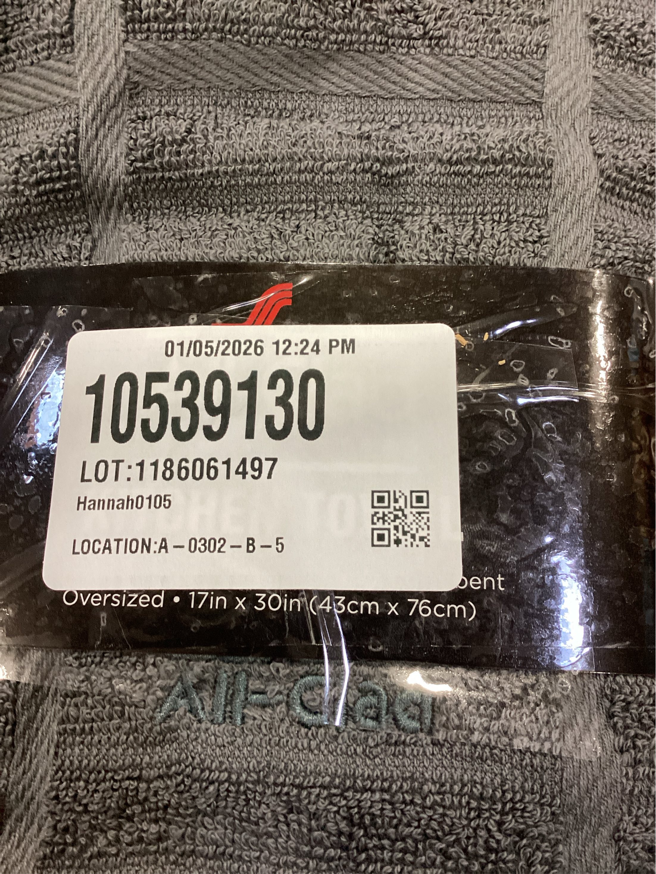 All-Clad Solid Cotton Kitchen Towel, 2 Pack, Pewter