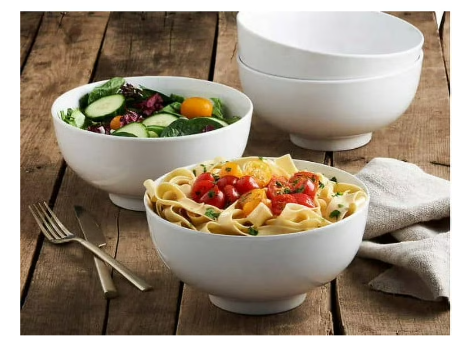 Denmark Classic Set of Porcelain All Purpose Bowls, White