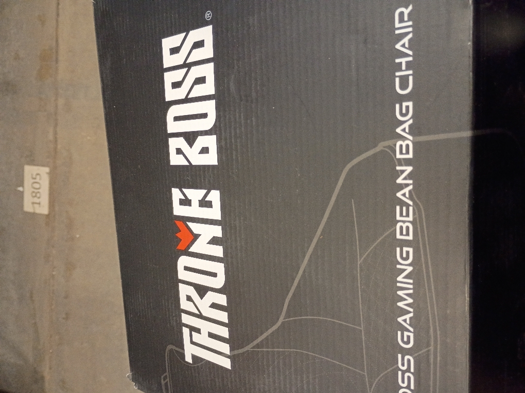 Throne Boss Gaming Bean Bag Chair Cover for Kids with High Back, Blue – Floor Gaming Chair Cover, Easy to Clean Fabric, Large Side Pockets, Headphone Hanger, Requires 200 Liters Polystyrene Beans