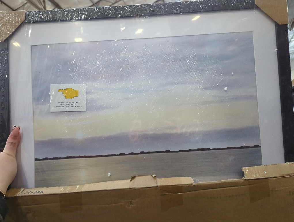 VNVNK 24x24 Frame Black, Perfect for 24x24 Inch Picture without Mat or 20x20 Inch Picture with Mat, Home Wall Decor Picture Frame-1 PCS