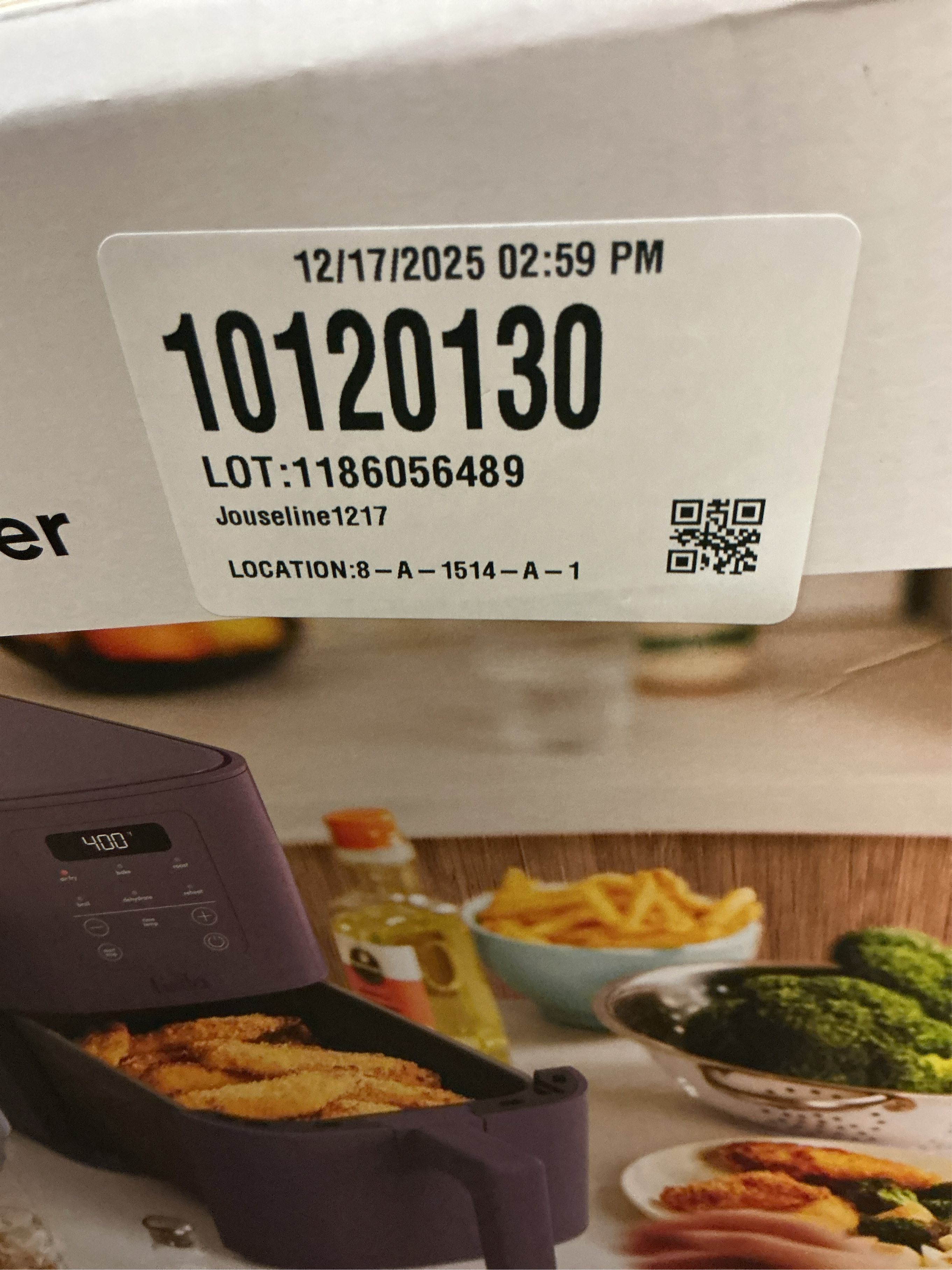 bella 4Qt Slim Air Fryer, Fits-anywhere™ Kitchenware, EverGood™ Ceramic Nonstick Coating, Adjustable Temperature, 6 Preset Cooking Options, 60 Min Auto Shutoff w Audible Tone, 3.3lb Capacity, Plum