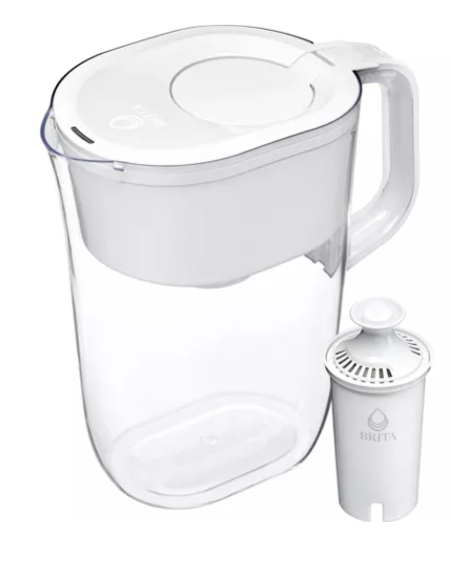 Brita Water Filter 10-Cup Tahoe Water Pitcher Dispenser White