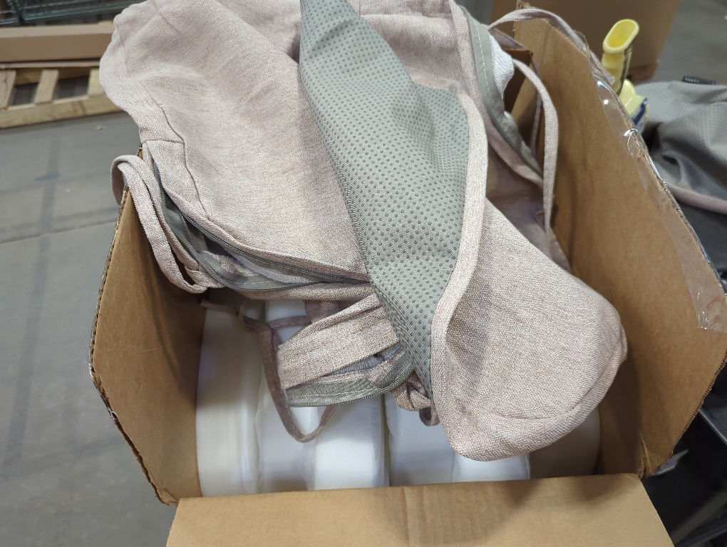 AAAAAcessories D-Shaped Chair Cushions, 3 Thick Dining Chair Pads with Ties and Removable, Machine-Washable Cover,