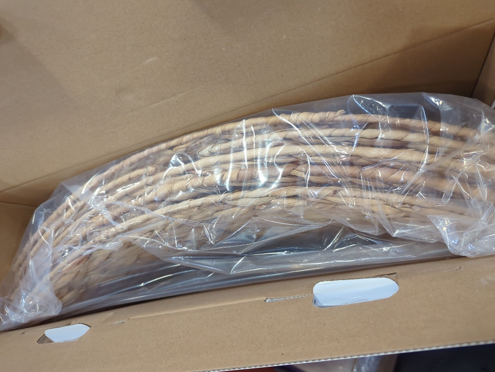 36in Extra Large Christmas Tree Collar - Woven Hyacinth Tree Collars for Artificial Trees - Rattan Rustic Farmhouse Basket for Tree Base Cover with Cord Cut-Out for 7.5ft 9ft 10ft Tree