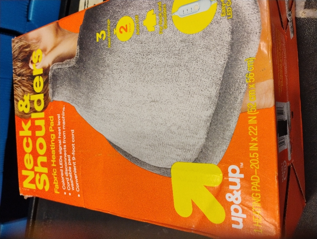 Sunbeam Heating Pad for Neck and Shoulder Pain Relief with Auto Shut Off and Moist Heating Option 22 x 14 Grey