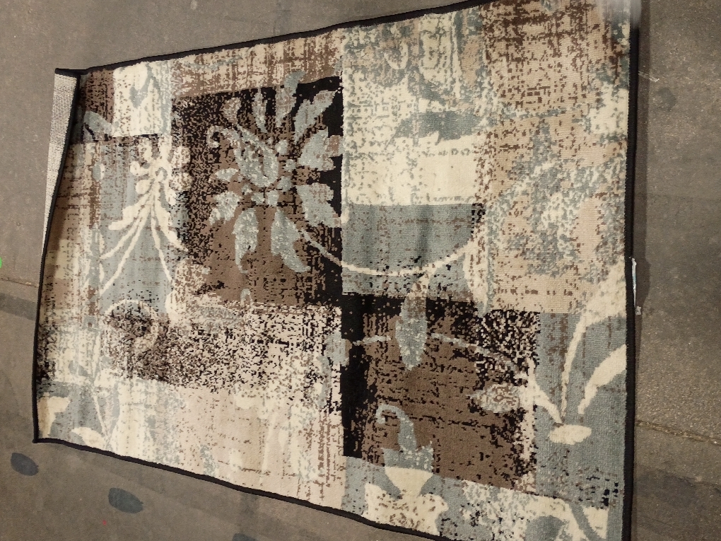 Superior Indoor Area Rug, Jute Backed, Perfect for Entryway, Office, Living/Dining Room, Bedroom, Kitchen, Floor, Modern Floral Patchwork Decor, Pastiche Collection, 2' x 3', Beige