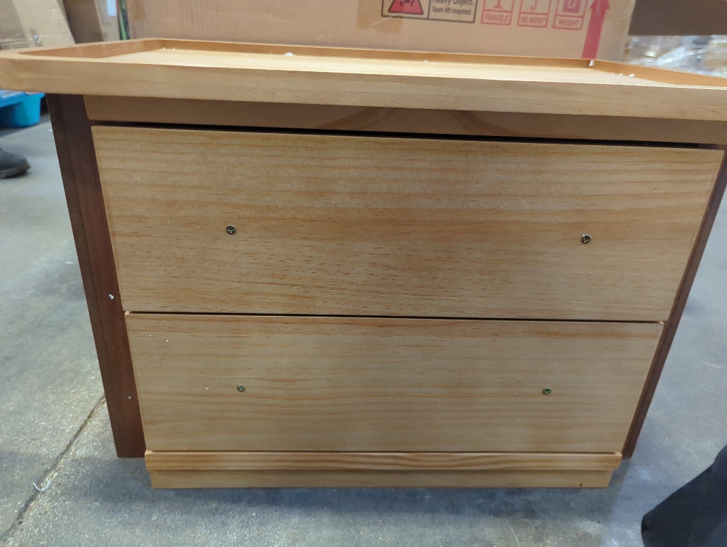 Natural Walnut Tone 2 Drawer Dresser