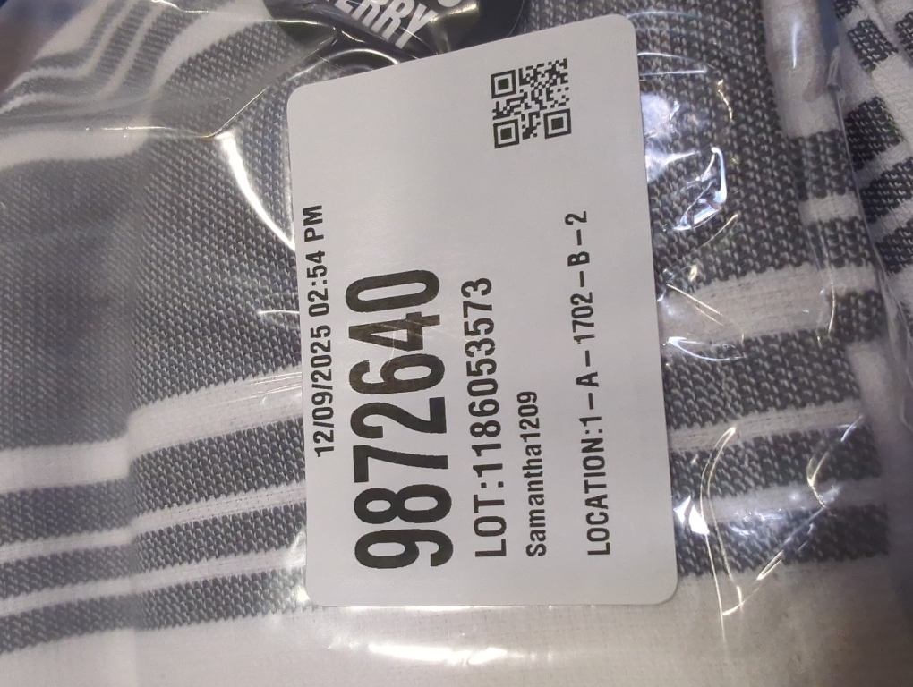 All-Clad Striped Dual Kitchen Towel in Titanium pack of 3