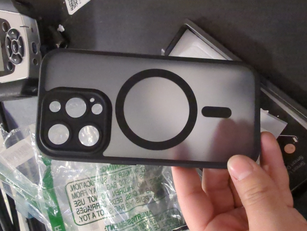 TOCOL Magnetic for iPhone 15 Pro Case, Upgraded Full Camera Protection, Compatible with Magsafe, Drop Protection, Translucent Matte Back Phone Cover 6.1-Inch (Black)