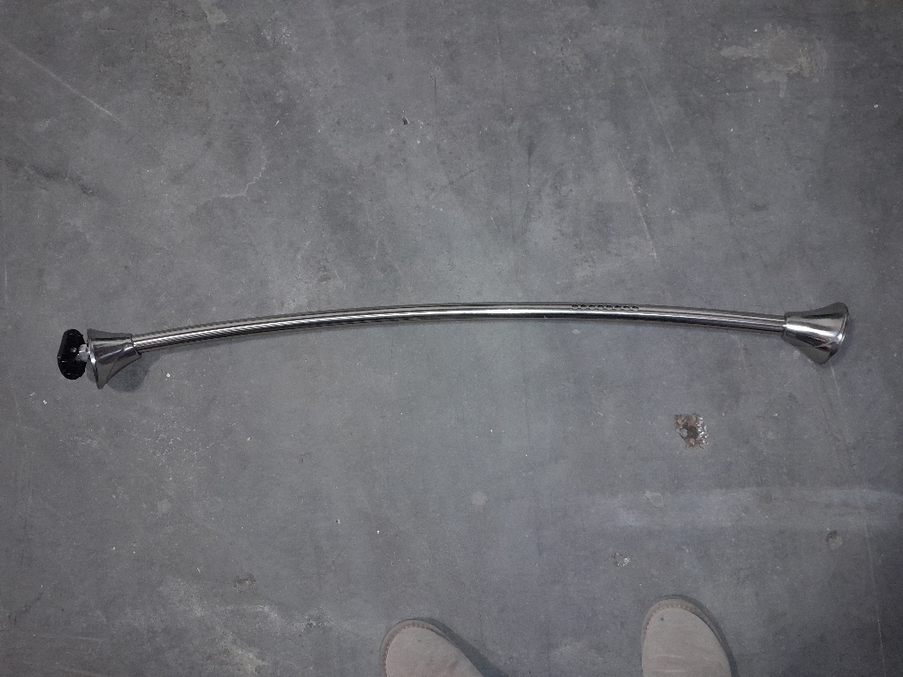 Moen Curved Adjustable Spring Tension No Drill Shower Curtain Rod for Bathroom, Chrome Finish, CSR2172CH