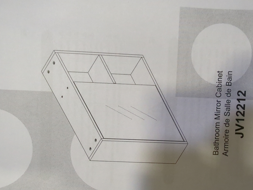 Hivvago bathroom medicine cabinet with single mirror door - White