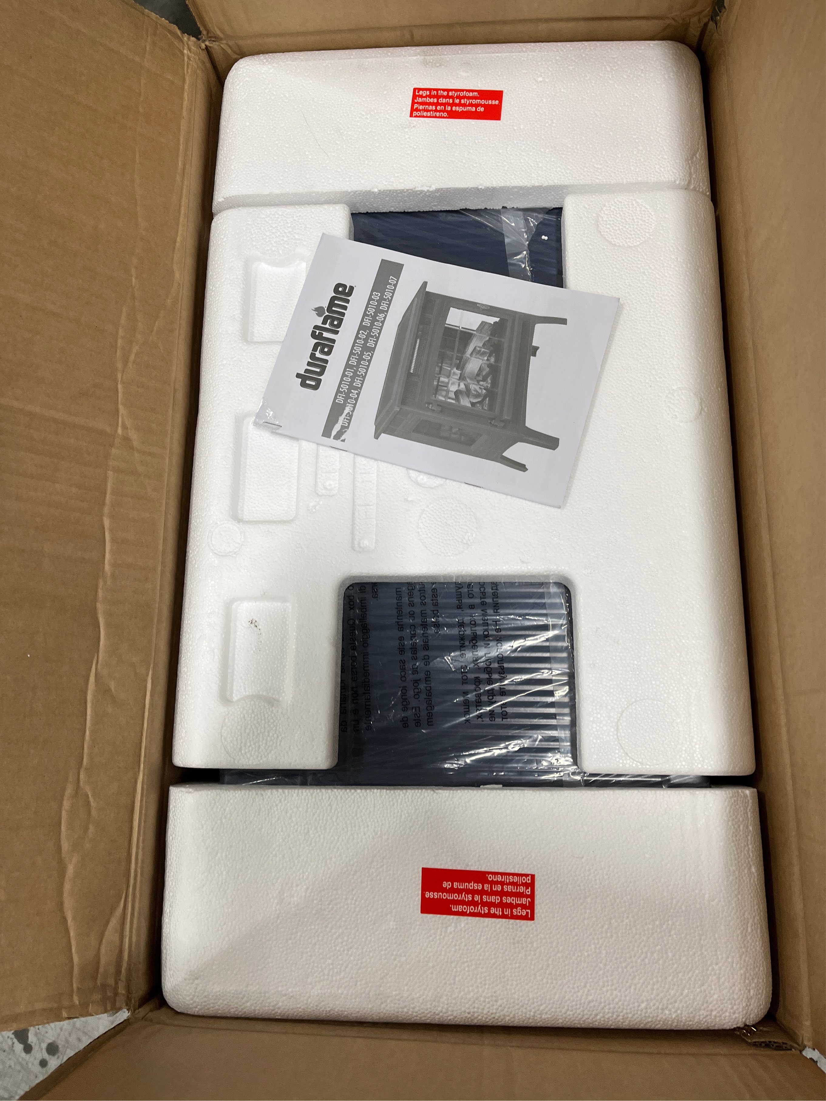 Duraflame 3D 24 W x 23.4 H x 12.9 D inch Infrared Electric Fireplace Stove - Navy, DFI-5010-07