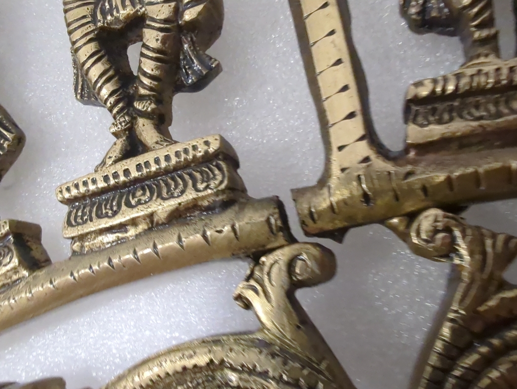 eSplanade - Brass Vishnu Dashavatar Dashavatara Dasavatharam - Ten Incarnations Avtars - Ten Incarnations of Lord Vishnu - Wall Hanging