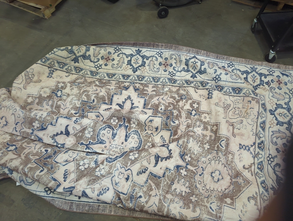 Lofus Area Rugs for Living Room, Washable Area Rug, Rugs for Bedroom, Kitchen, Vintage Boho Carpet, Soft Non-Slip, Low Pile Large Area Rug for Office Dining Room, Floral Brown
