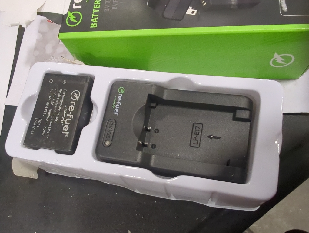 Digipower - BP-LPE17 digital camera battery & charger kit, Replacement for Canon LP-E17 battery pack - Black