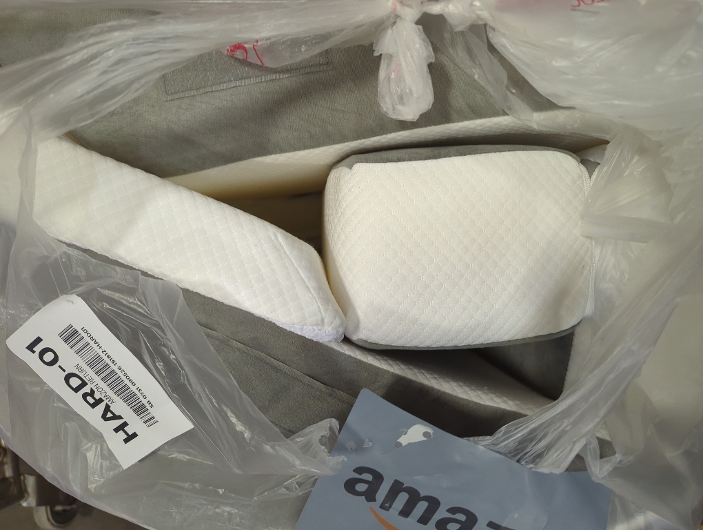 Wedge Pillow Set for After Surgery, Orthopedic Bed Wedge White/Grey