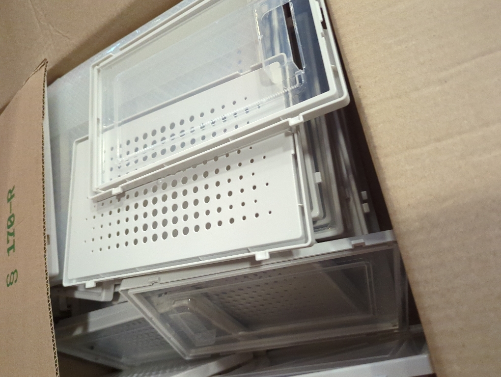 SONGMICS Shoe Boxes, Pack of 18 Shoe Storage Organizers, Stackable Clear Plastic Boxes for Closet, Sneakers, 13.1 x 9.1 x 5.6 Inches, Transparent and White ULSP18SWT