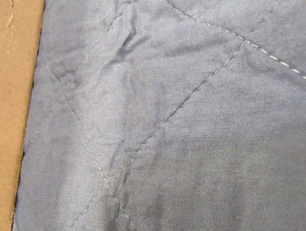 HORIMOTE HOME 100% Linen Front/100% Cotton Back Quilt Set King Size, Steel Blue Pre-Washed European Flax Linen Quilt, Diamond Stitch Bedspread Coverlet Bedding Set 3-Piece for All Seasons