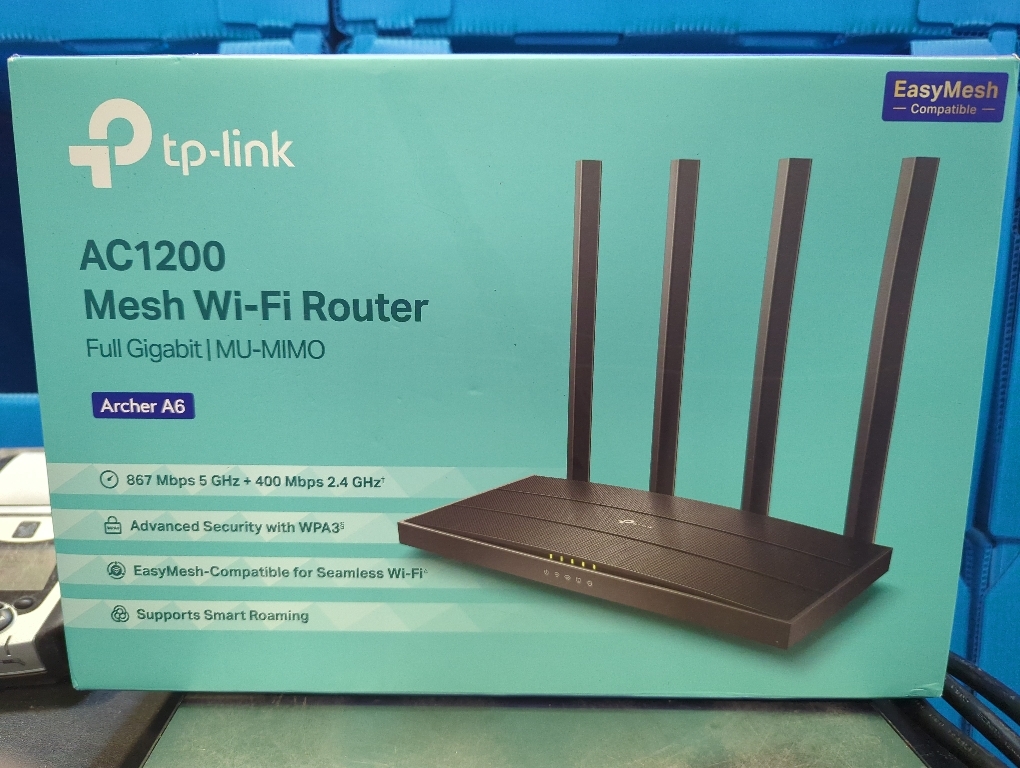 TP-Link AC1200 Gigabit WiFi Router (Archer A6) - Dual Band MU-MIMO Wireless Internet Router, 4 x Antennas, OneMesh and AP Mode, Long Range Coverage