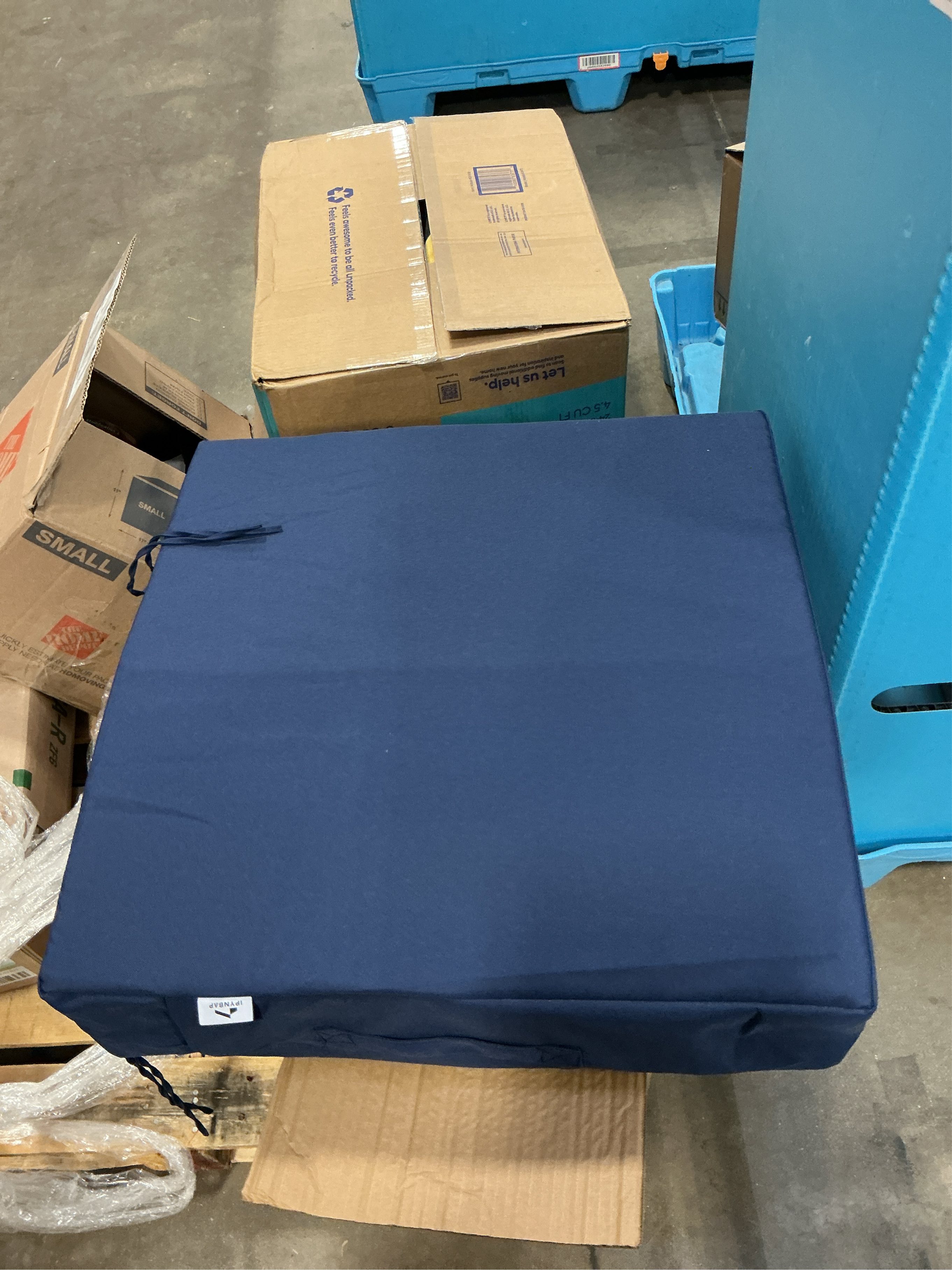 1 Outdoor Cushions, Outdoor Chair Cushions 24x24x4 Inch, Cushions for Outdoor Furniture with Removable Cover, Waterproof & Fade Resistant Outdoor Seat Cushions for Patio, Lawn, Navy Blue