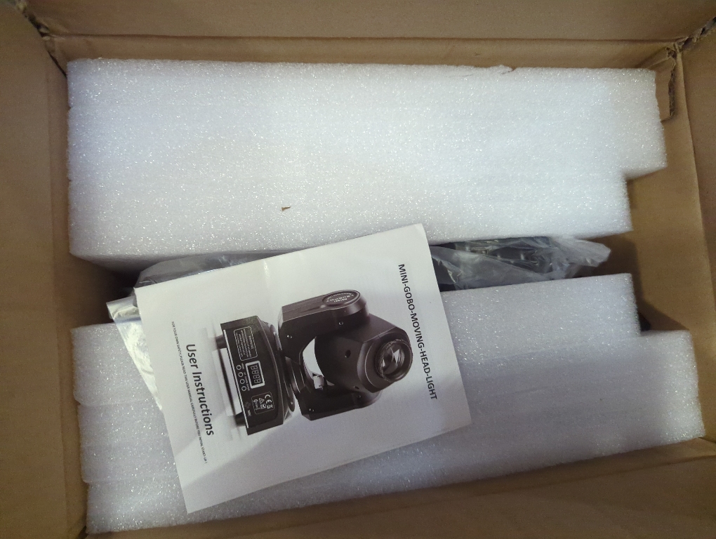 U`King Stage Lights Moving Head Lights 8 Gobos 8 Colors 11 Channels 25W Spotlights DMX 512 with Sound Activated for Wedding DJ Party Stage Lighting 2PCS