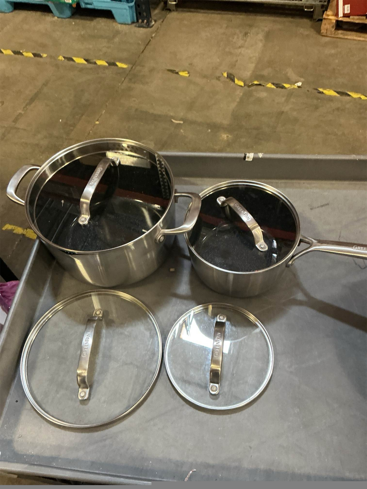 GreenPan Chatham Tri-Ply Stainless Steel‼️INCOMPLETE SET ONLY POTS AND TOPS‼️