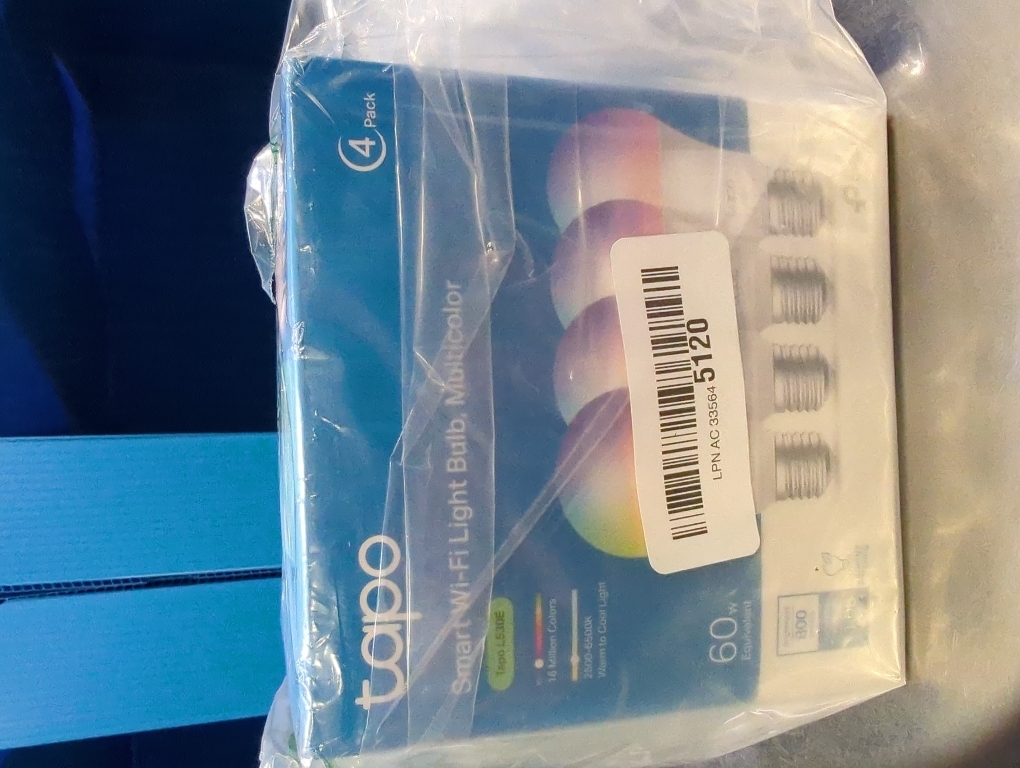 Tapo TP-Link Smart Light Bulbs, 16M Colors RGBW, Dimmable, Compatible with Alexa and Google Home, A19, 60W Equivalent, 800LM CRI>90, 2.4GHz WiFi only, No Hub Required, L530E(4-Pack)