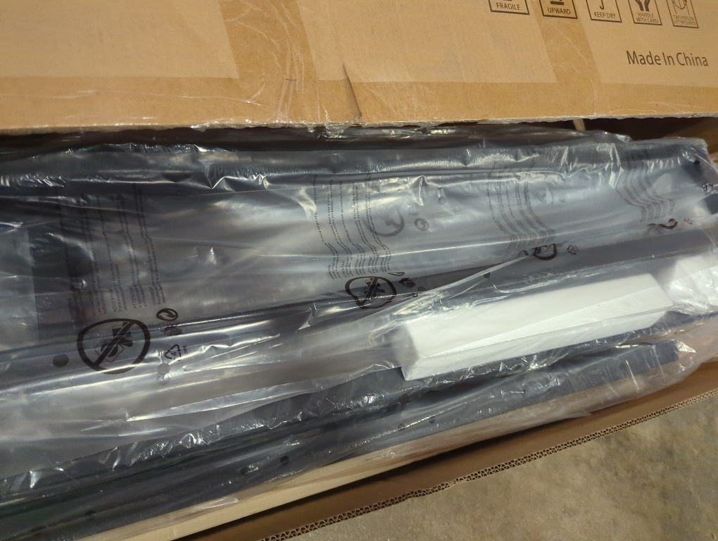 Queen Bed Frame with Charging Station Brown