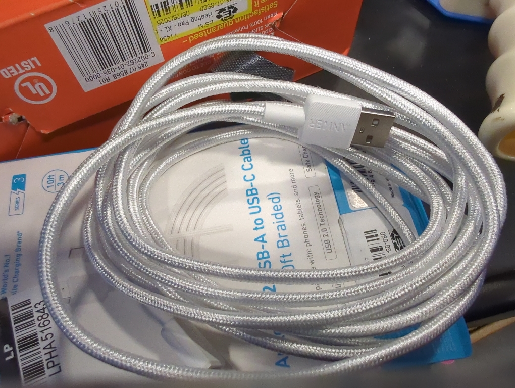 Anker 10' USB-A to USB-C Braided Cable - White Iteration